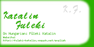 katalin fuleki business card